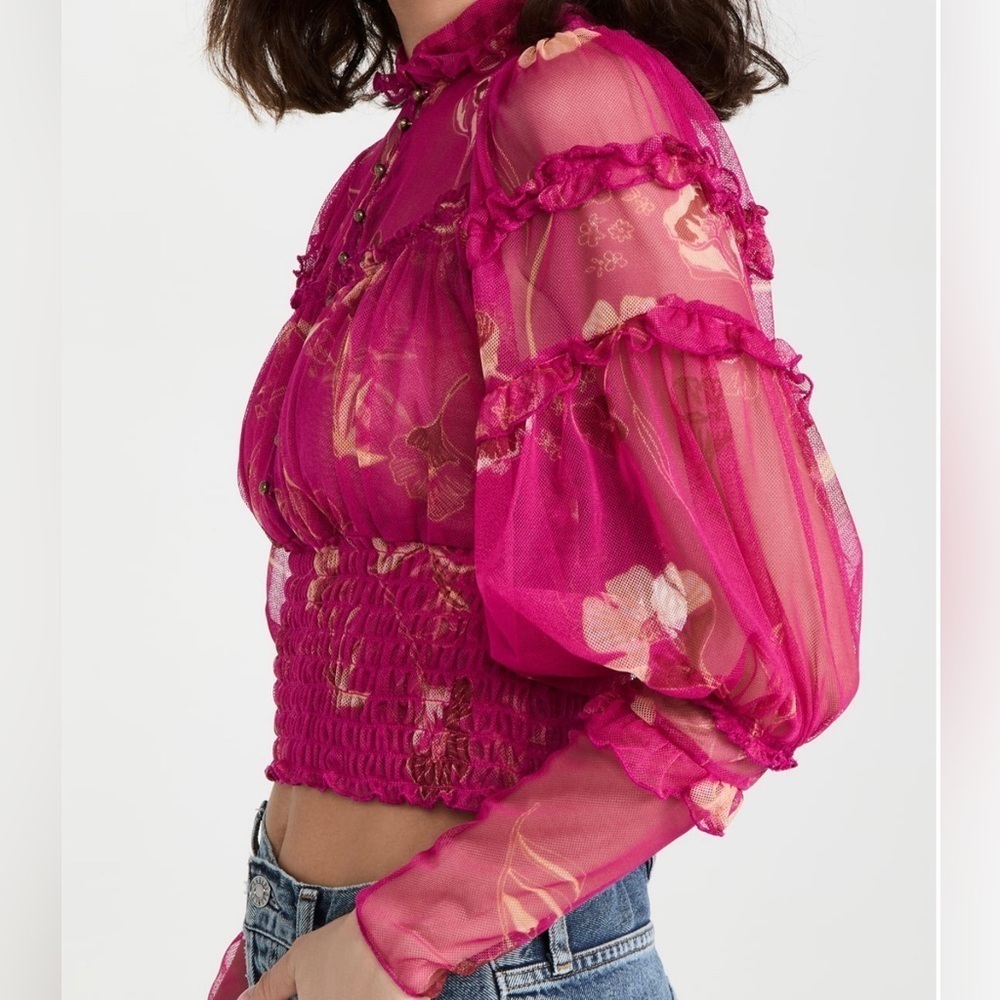 FREE People Time For Shine Mesh Top - Picture 4 of 13
